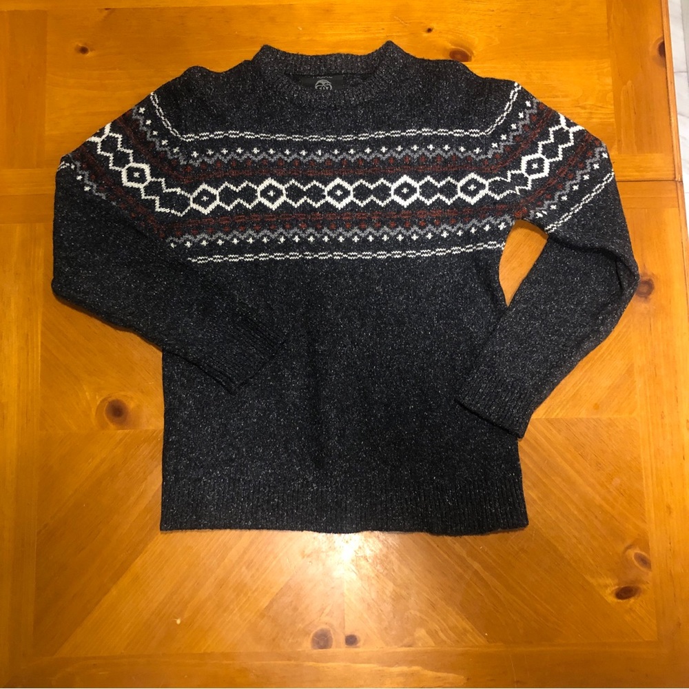 Vintage Wool Knit Sweater - Sz M - Grey